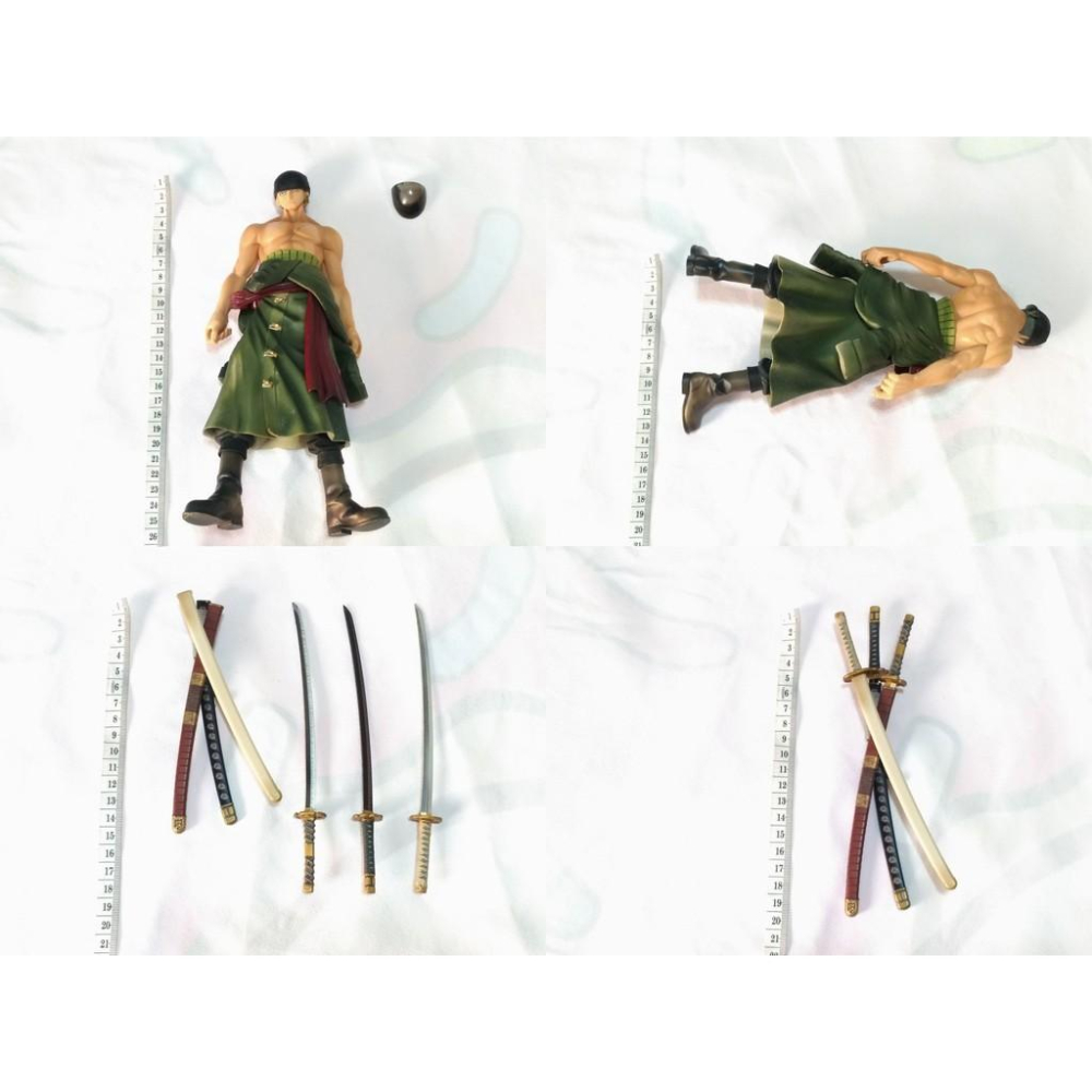 金證 日版 航海王 海賊王 RORONOA ZORO 三刀流 索隆 賞金獵人 二手 展示品 景品 公仔 實際拍攝-細節圖8