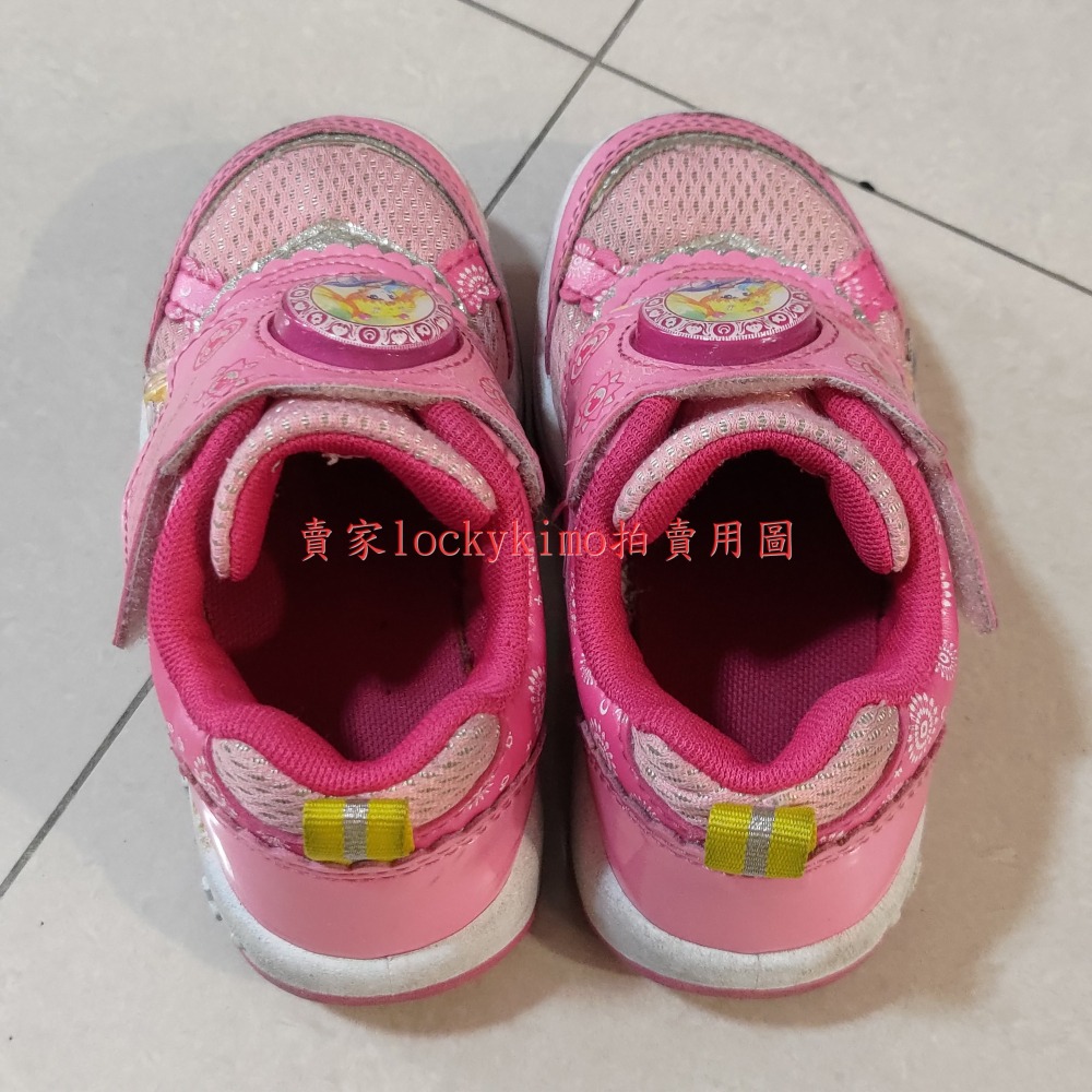 【美少女戰士 童鞋 17號 台灣製 二手】美戰 運動鞋 女童鞋 布鞋 粉紅色 17cm-細節圖4