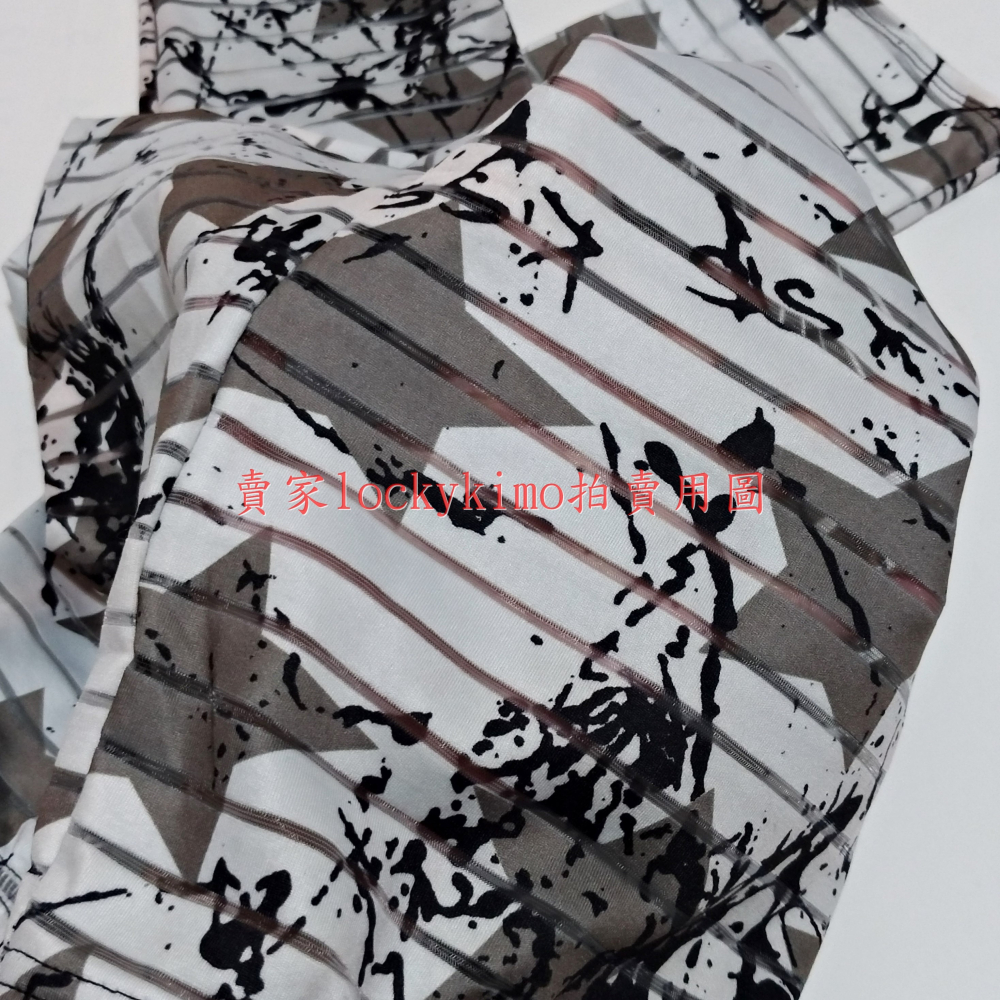 二手【緊身褲 黑白 星星 印花 條紋 紋理褲 FREE號】童裝 小童 經典款 女童 內有量尺寸照片 褲子-細節圖5