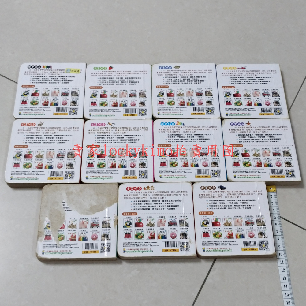 二手【球球館 認知口袋書 11本】Baby 可愛動物 美味食物 顏色 形狀 各行各業 交通工具 海洋世界 日常生活-細節圖2