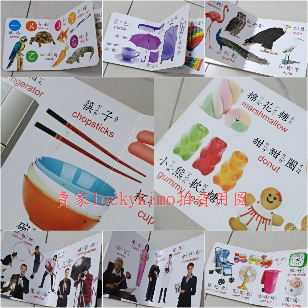 二手【球球館 認知口袋書 11本】Baby 可愛動物 美味食物 顏色 形狀 各行各業 交通工具 海洋世界 日常生活-細節圖4