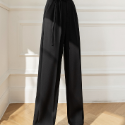 Zoes SeCreT高腰垂感薄款綁帶煙管西裝直筒褲(3色) 西裝褲 休閒長褲C10299-規格圖9