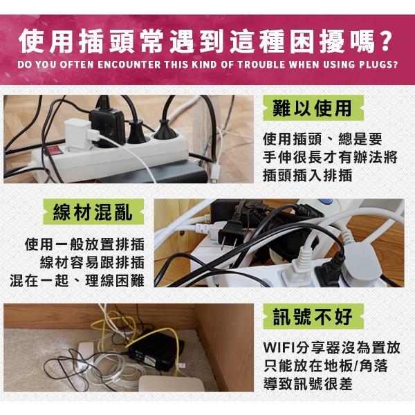 【無痕免打孔】🐝排插固定器🏠延長線固定器 滑動式排插固定 面紙盒收納 插座固定器 wifi固定器 數據機固定 延長線-細節圖2