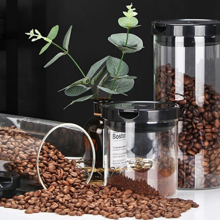 【密封性超棒】排氣閥玻璃密封罐 咖啡罐 茶葉罐 保鮮罐-細節圖3