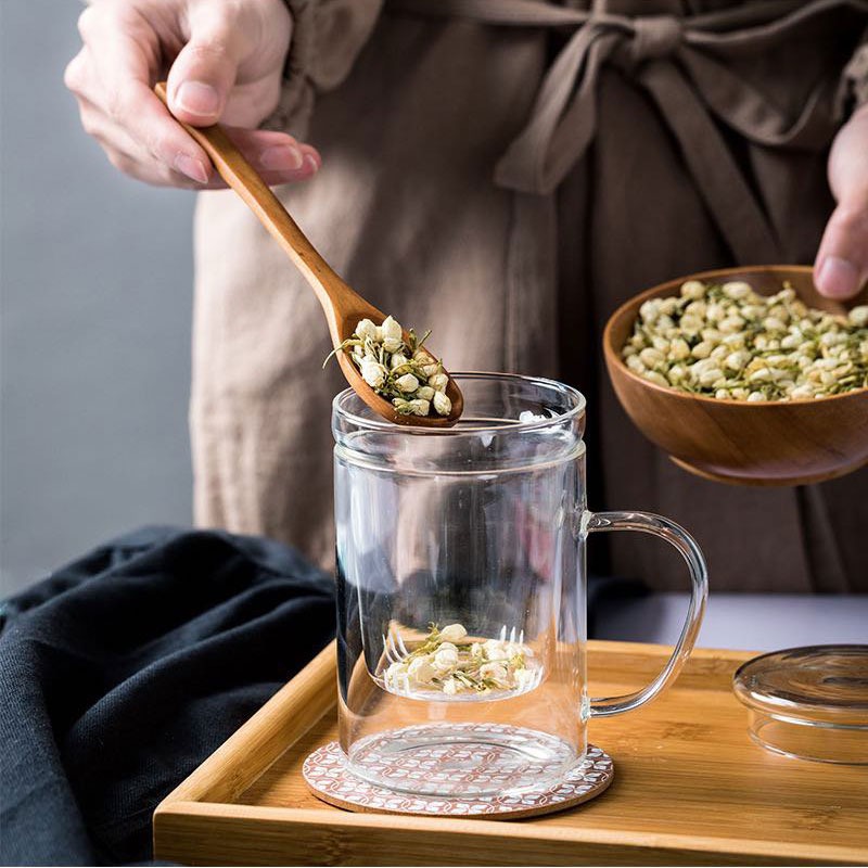 過濾式泡茶杯三件式辦公室茶具泡茶杯茶杯內膽上蓋-細節圖2