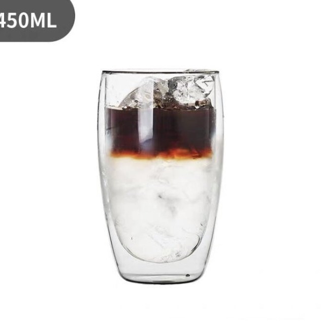 雙層杯雙層玻璃杯 防燙玻璃杯馬克杯 玻璃杯 咖啡杯450ML/350ML/250ML-細節圖4