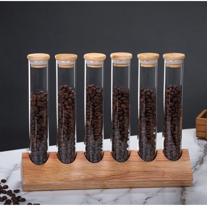 【多孔選擇】試管展示架咖啡展示架茶葉展示飲料咖啡廳展示-細節圖4