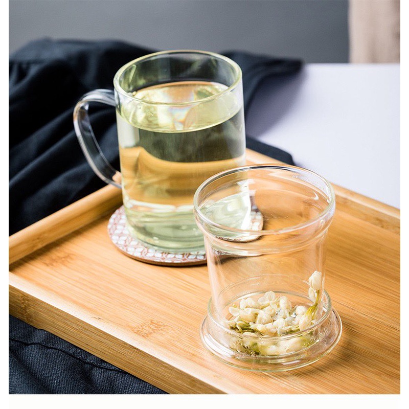 茶杯泡茶杯三件式辦公室茶具泡茶杯茶杯內膽上蓋過濾式-細節圖4