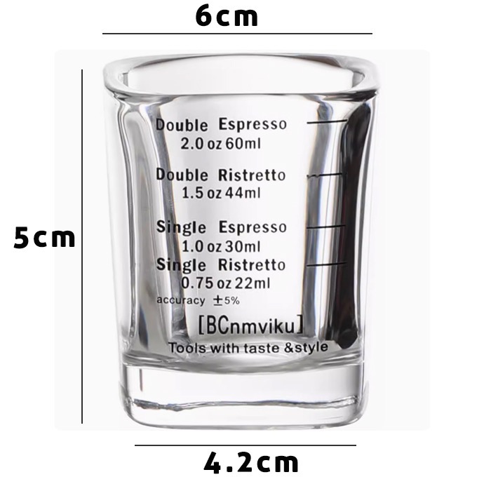 盎司杯 玻璃量杯 玻璃盎司杯  咖啡量杯加厚玻璃 濃縮杯 義式咖啡使用 調酒吧-細節圖2