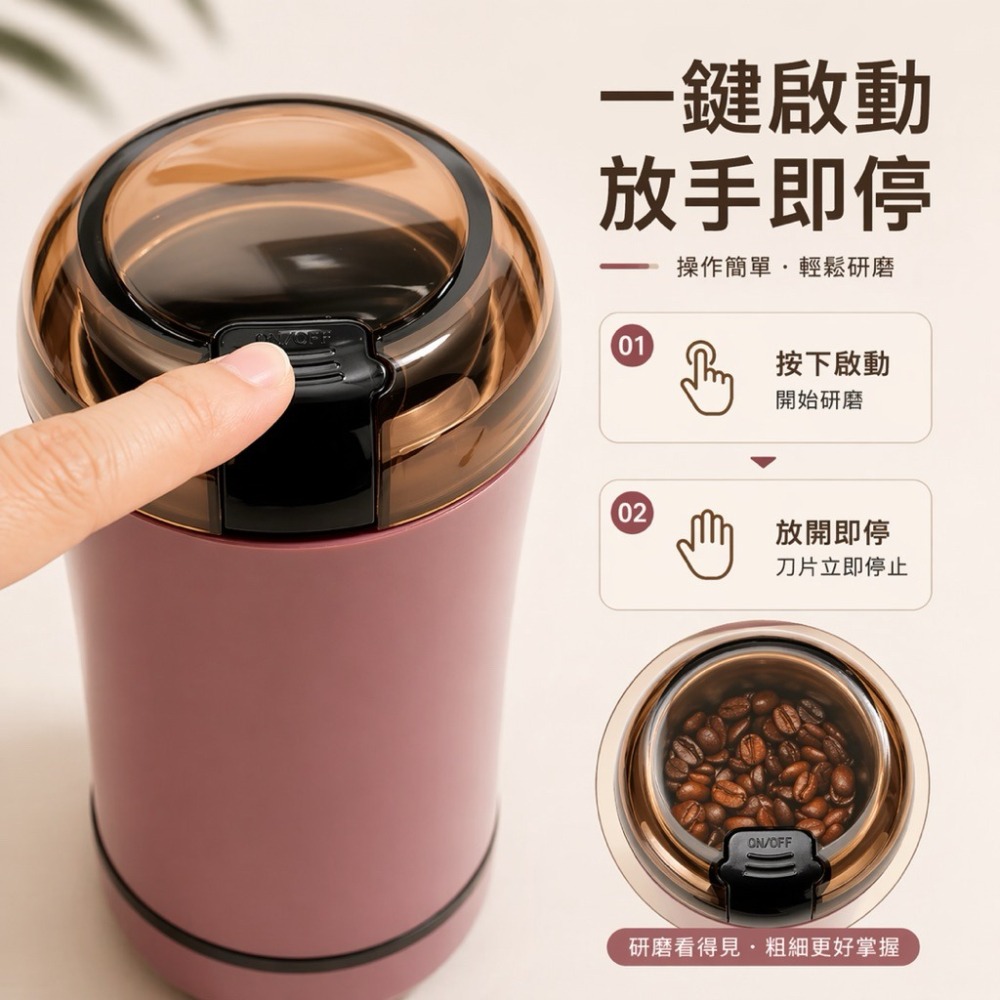 咖啡磨豆機 電動磨豆機 電動磨粉機 可磨咖啡 五穀雜糧 中藥 磨粉機 電動研磨機 乾磨機 磨豆機 研磨機-細節圖2