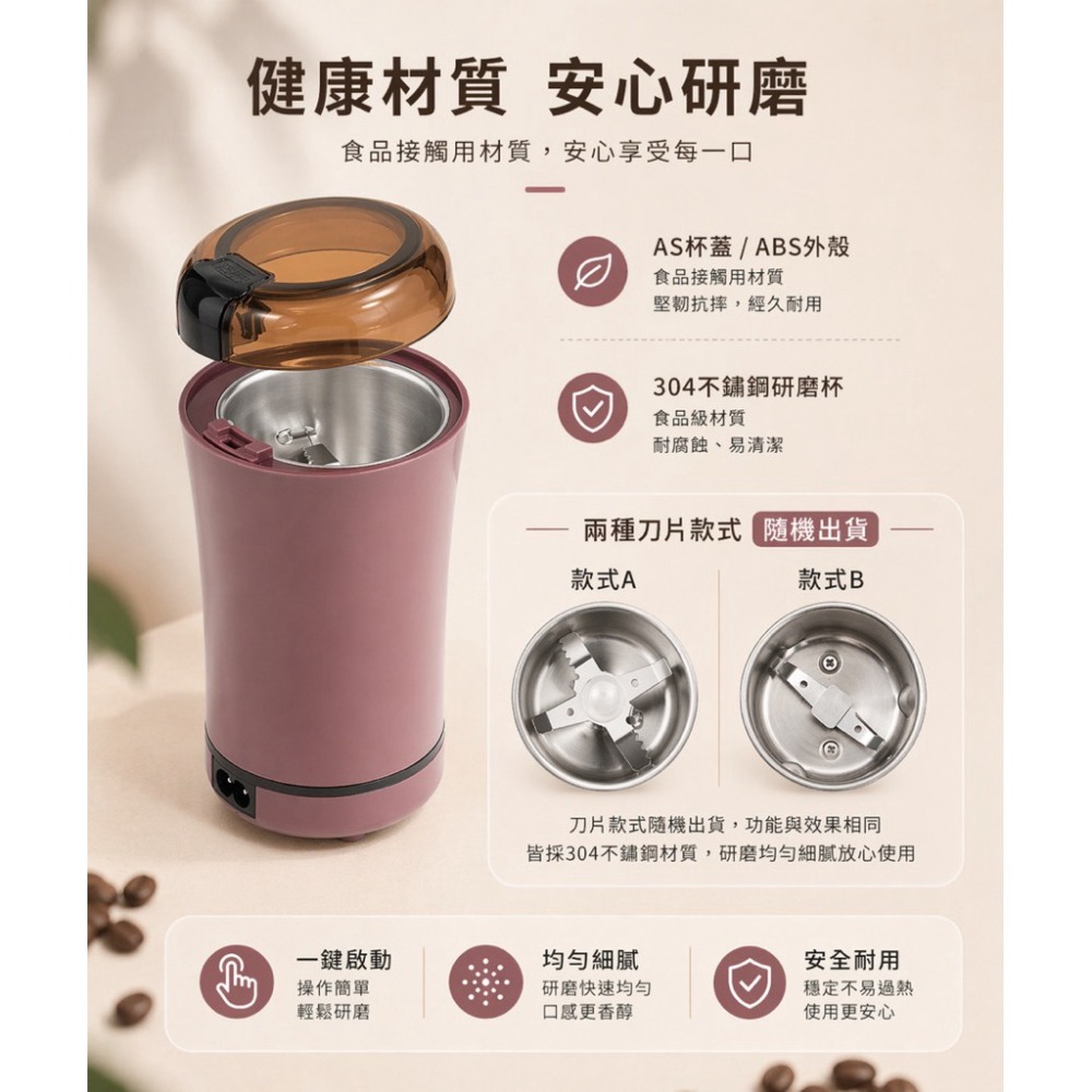 咖啡磨豆機 電動磨豆機 電動磨粉機 可磨咖啡 五穀雜糧 中藥 磨粉機 電動研磨機 乾磨機 磨豆機 研磨機-細節圖4