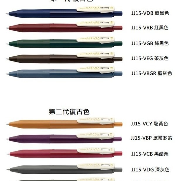 【King PLAZA】ZEBR 斑馬 0.5 復古色 典雅風 鋼珠筆 JJ15 SARASA CLIP 共10色-細節圖3