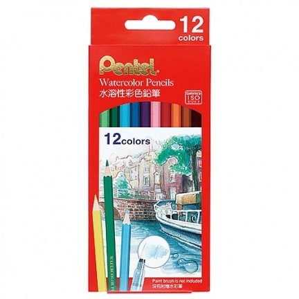 【King PLAZA】Pentel 飛龍 水溶性 色鉛筆 12色 24色 36色 CB9-細節圖3