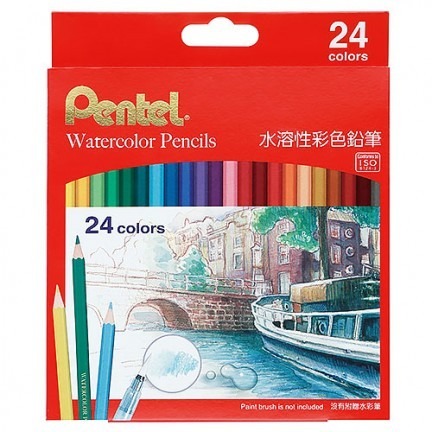 【King PLAZA】Pentel 飛龍 水溶性 色鉛筆 12色 24色 36色 CB9-細節圖4