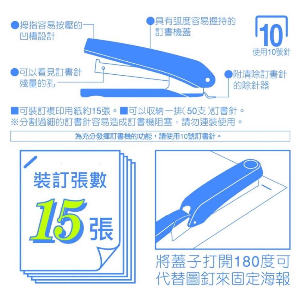 【King PLAZA】PLUS 普樂士 釘書機 PS-10E 附針 10號針 日製 訂書機 莫蘭迪色 吊掛式-細節圖3