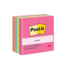 【King PLAZA】3M Post-it 便利貼 狠黏 混色 90張  5本入 可再貼 紙磚 76*76mm-規格圖3