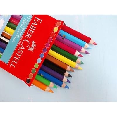 【King PLAZA】Faber-Castell 輝柏 6.0 學齡 大六角 油性色鉛筆 12色 附削筆器11162-細節圖2