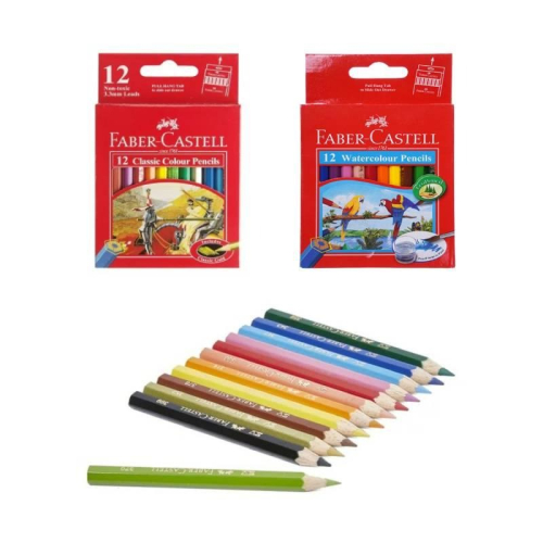 【King PLAZA】Faber-Castell 輝柏 經典 色鉛筆 12色 短型 六角型筆桿 環保 紙盒 水彩 油性