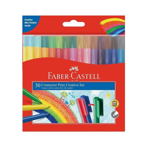 【King PLAZA】Faber-Castell 輝柏 JUMBO 連接彩色筆 10色 20色 30色 組合式 彩色筆