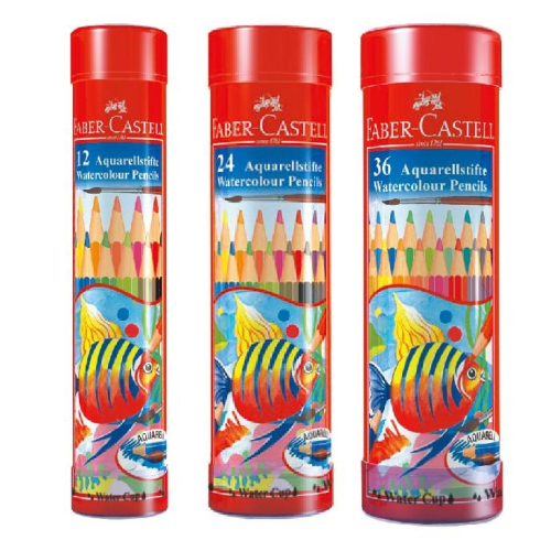 【King PLAZA】Faber-Castell 輝柏 水彩色鉛筆棒棒筒 12色 24色 36色 水性 六角 色鉛筆