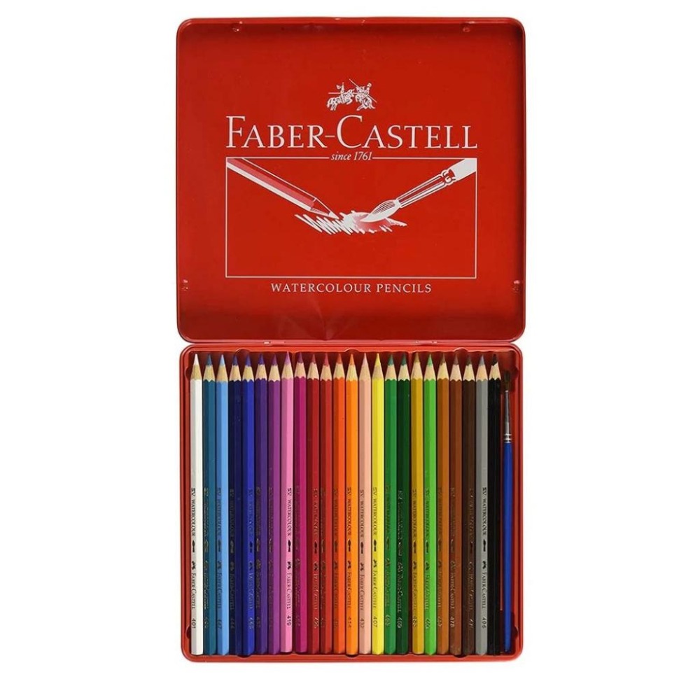 King PLAZA】Faber-Castell 輝柏六角水彩色鉛筆12色24色36色紅鐵盒附