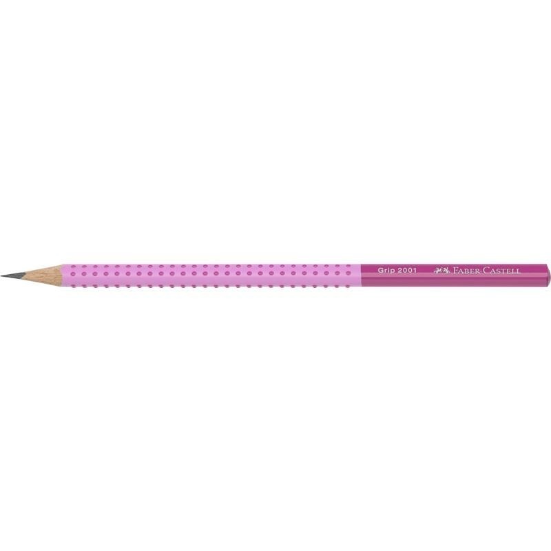 【King PLAZA】Faber-Castell 輝柏 握得住 粉紅 B 雙色鉛筆 2001 三角鉛筆-細節圖2