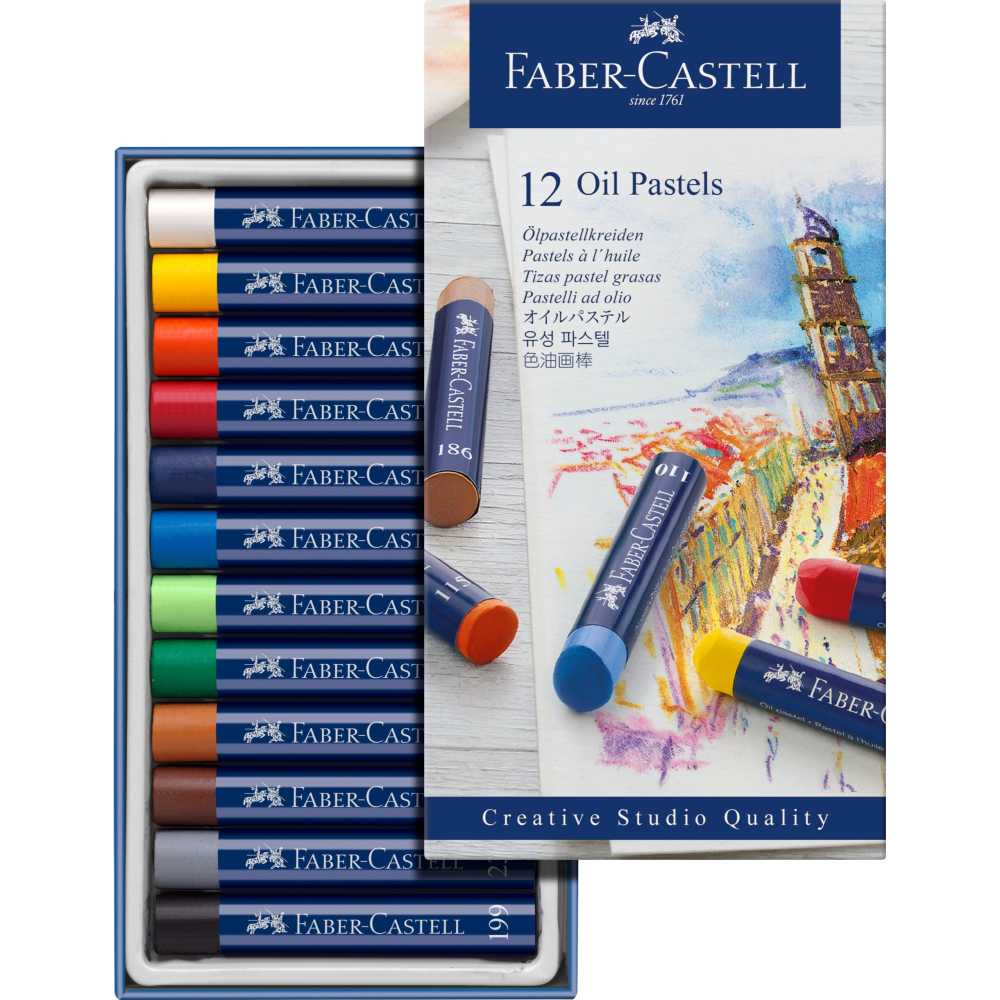 【King PLAZA】Faber-Castell 輝柏 創意工坊 油性粉彩條  紙盒裝-細節圖2