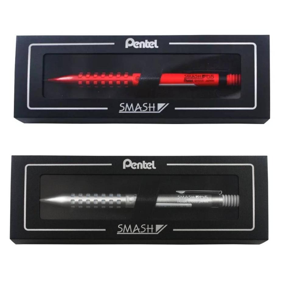 【King PLAZA】 Pentel 飛龍 SMASH 0.5 製圖 自動鉛筆 紅 銀 送禮 限定 XQ1005-細節圖2