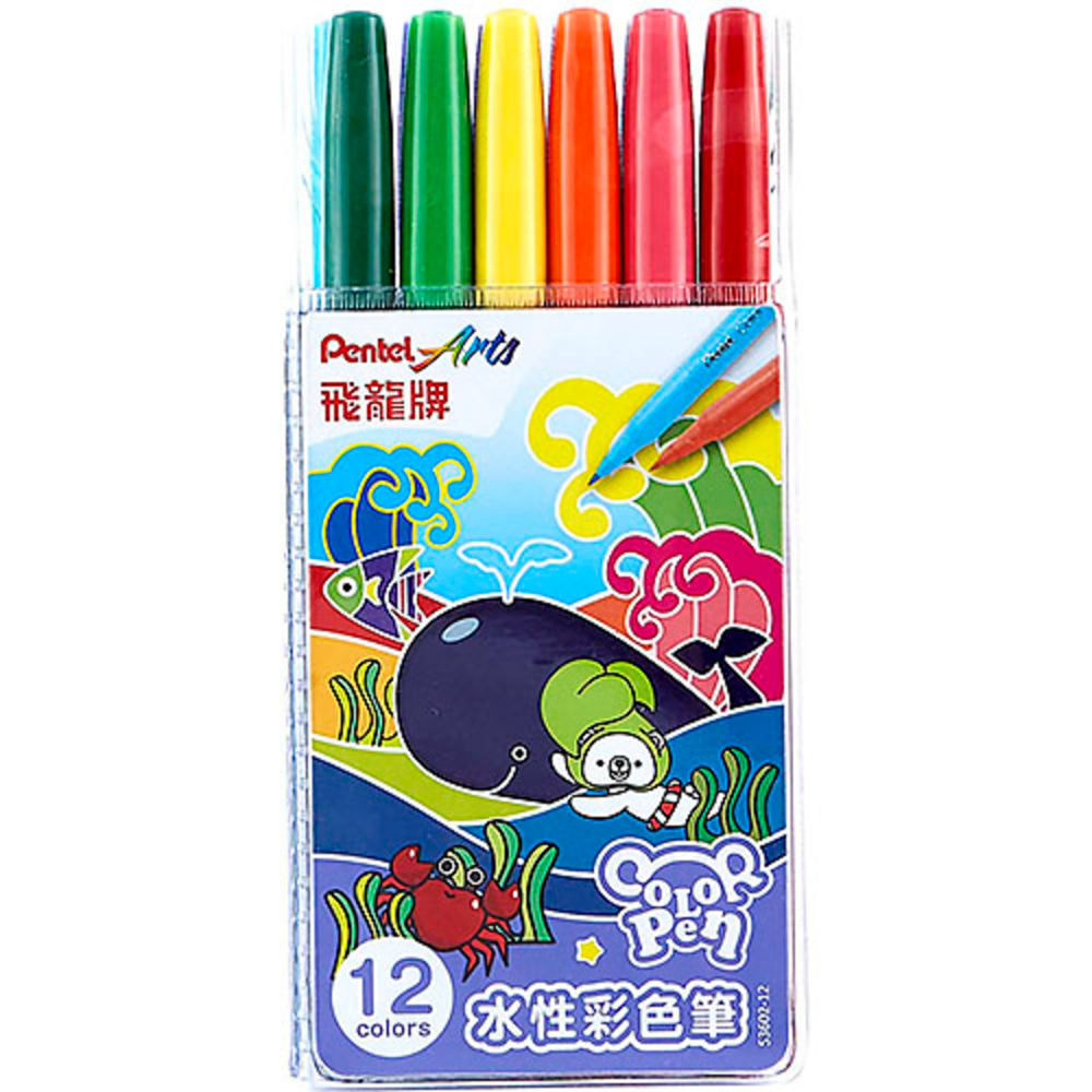 【King PLAZA】Pentel 飛龍 水性 細字 彩色筆 24色 36色 S3602 禪繞畫筆 塗鴉-細節圖4