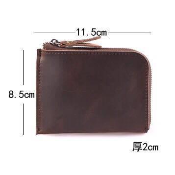 (Catch Robot) 牛皮卡包 零錢包 手工牛皮零錢包 簡約零錢包 卡夾 名片夾 卡包 咖啡色 牛皮皮夾-細節圖2