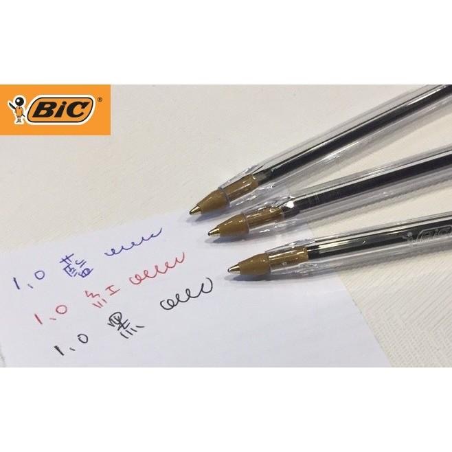 BIC比克 水晶圓珠筆 全透明筆桿 BIC CRISTAL 1.0MM 藍/黑色 滑順好寫 正品 法國經典款-細節圖2