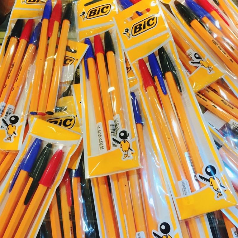 BIC比克水晶圓珠筆 橘色筆桿 ORANGE FINE 0.7mm 紅/藍/黑色 滑順好寫 正品 法國經典款-細節圖2