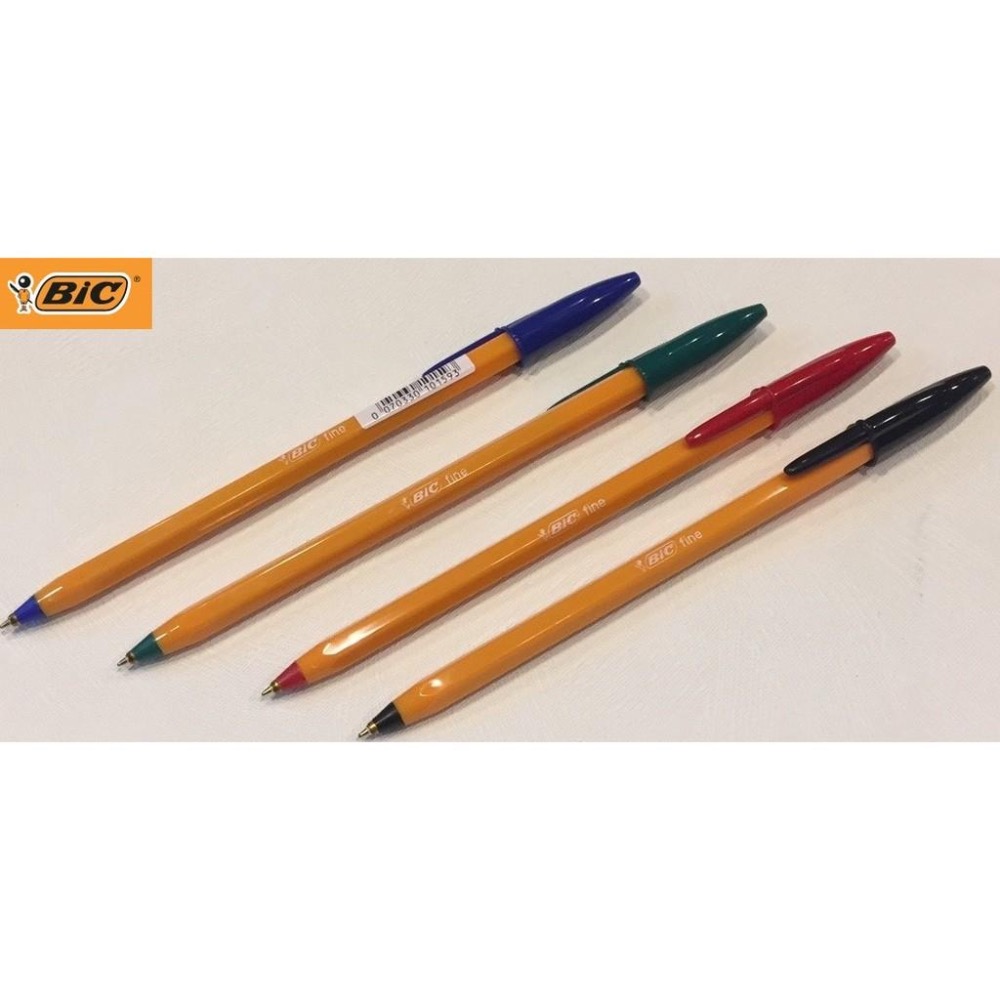 BIC比克水晶圓珠筆 橘色筆桿 ORANGE FINE 0.7mm 紅/藍/黑色 滑順好寫 正品 法國經典款-細節圖3