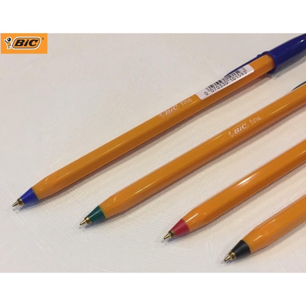 BIC比克水晶圓珠筆 橘色筆桿 ORANGE FINE 0.7mm 紅/藍/黑色 滑順好寫 正品 法國經典款-細節圖4
