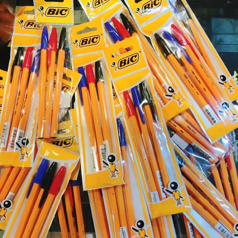 BIC比克水晶圓珠筆 橘色筆桿 ORANGE FINE 0.7mm 紅/藍/黑色 滑順好寫 正品 法國經典款-細節圖5