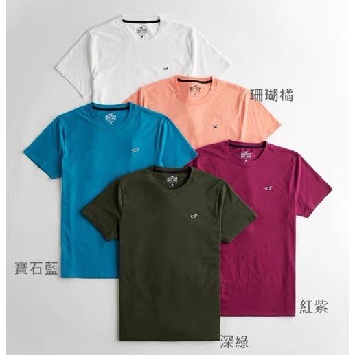 (美國Hollister) HCO 基本款 圓領素T 男款T-shirt 男女可穿 保證正品 柔軟材質 海鷗logo-細節圖2