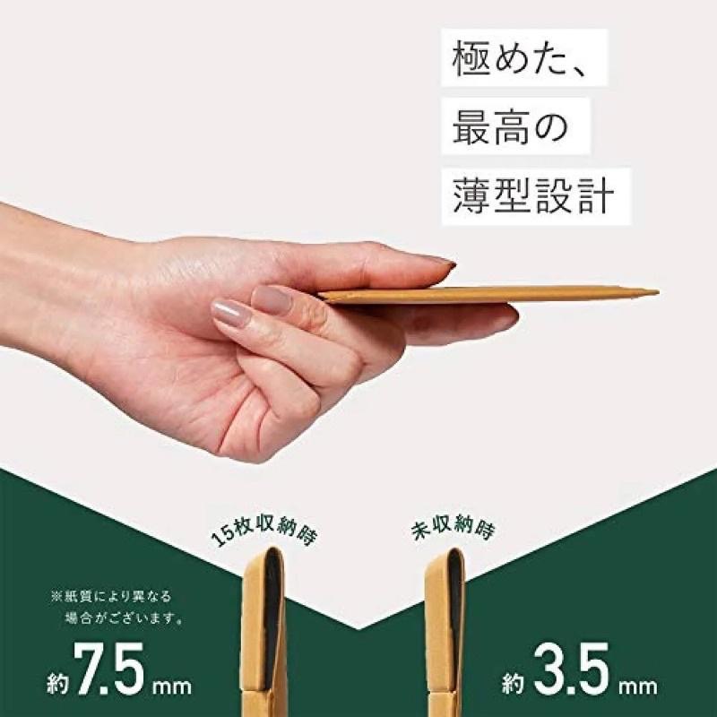 (現貨) 日本Elecom Minio 超薄名片夾 黑色 卡夾 開口有磁吸 攜帶方便可放15張左右-細節圖5