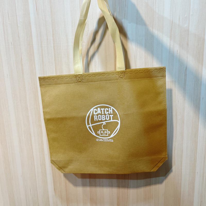 Catch Robot 不織布提袋 環保袋 購物袋 中型卡其色-細節圖2