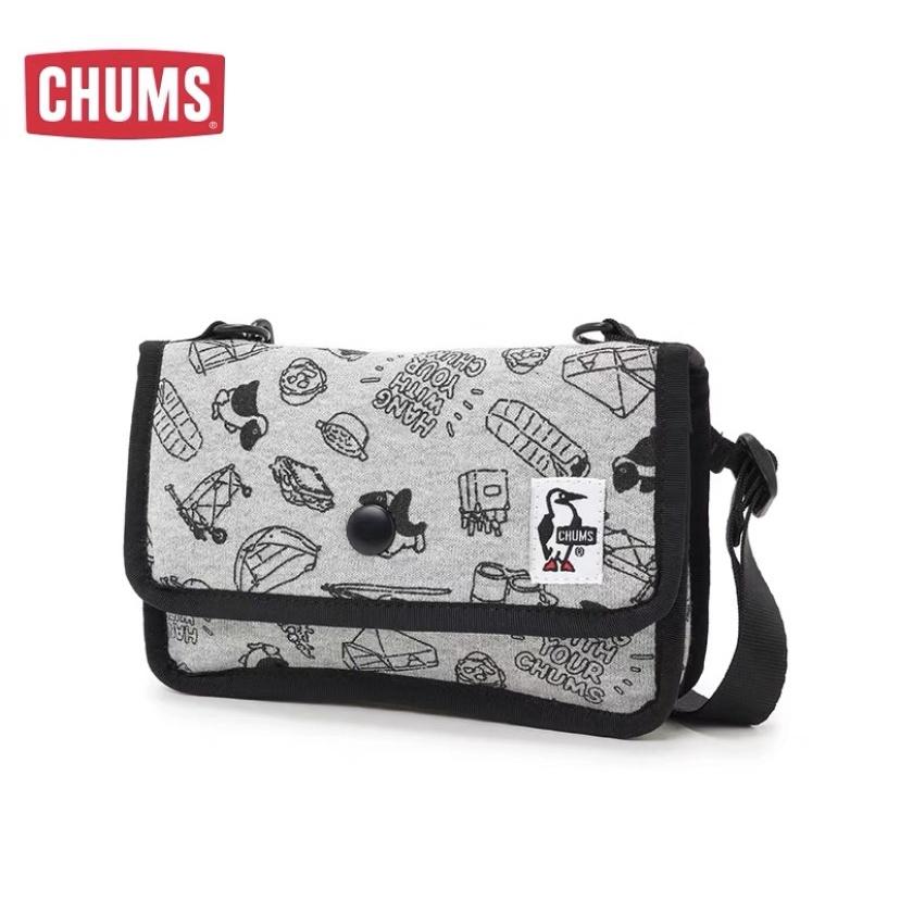 (現貨)CHUMS MINI POUCH SWEAT隨身側背包 背帶可拆可調整 戶外旅行登山露營逛街隨身包 正品代購-細節圖3