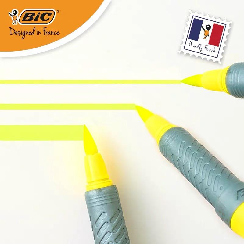 (Catch Robot)法國 BIC比克 螢光筆 黃色螢光筆 軟頭筆刷 正品 法國品牌-細節圖2