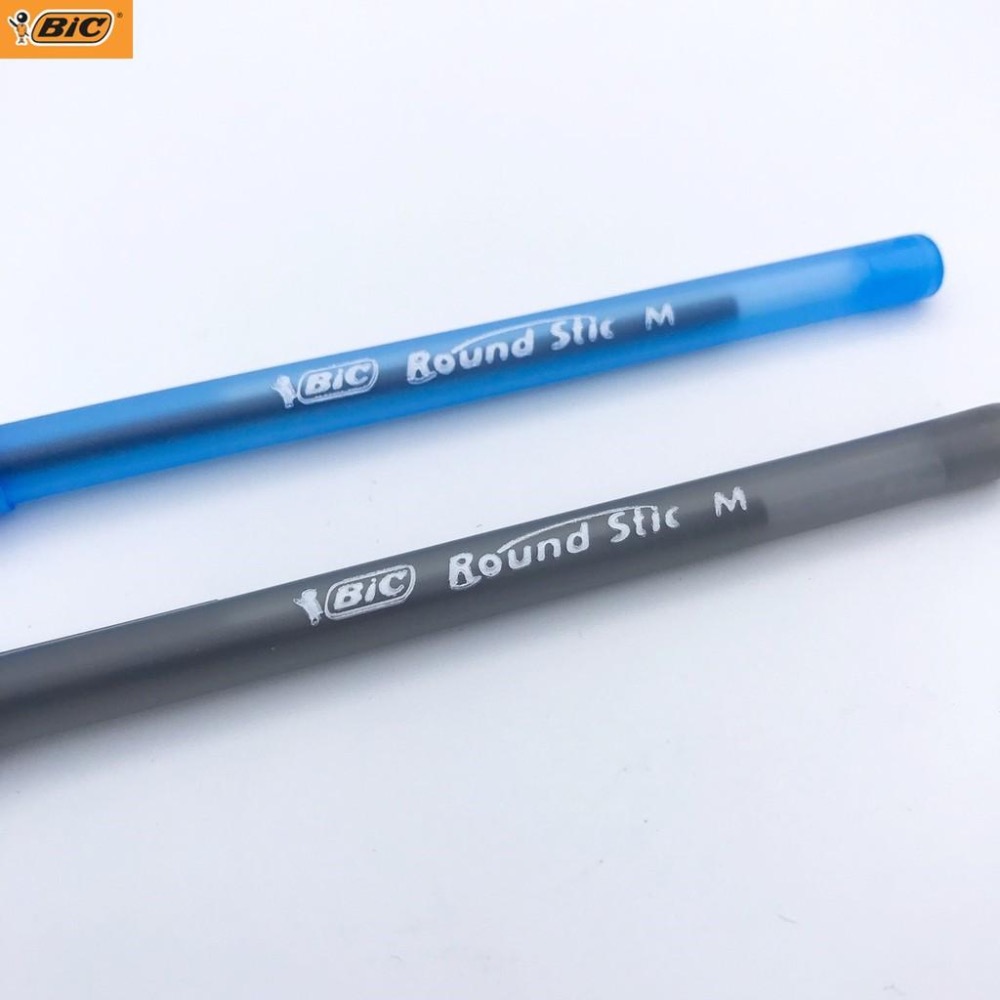 BIC比克圓珠筆 磨砂霧面筆桿 Round Stic M 1.0mm 藍/黑色 滑順好寫 正品 法國經典款-細節圖2