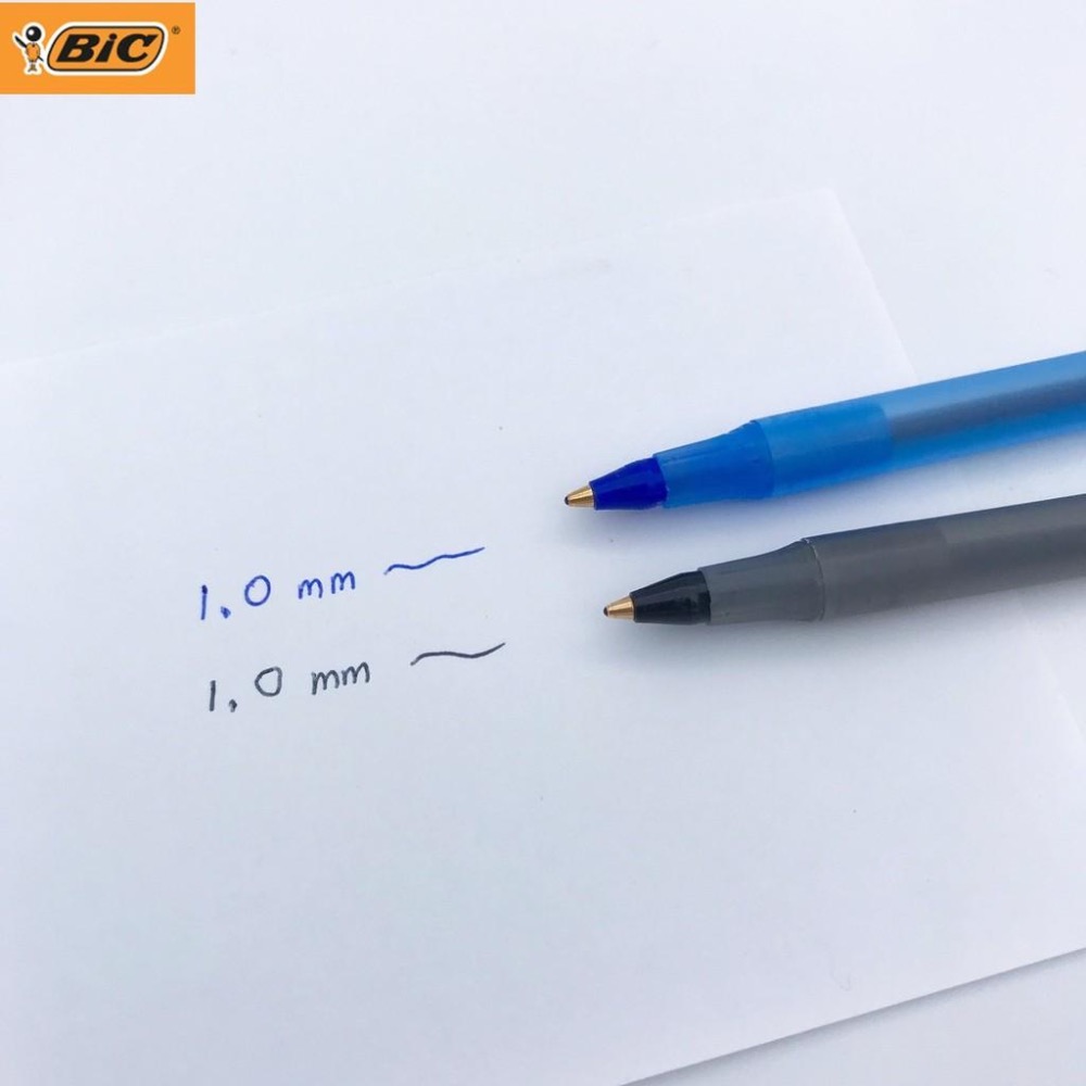 BIC比克圓珠筆 磨砂霧面筆桿 Round Stic M 1.0mm 藍/黑色 滑順好寫 正品 法國經典款-細節圖4