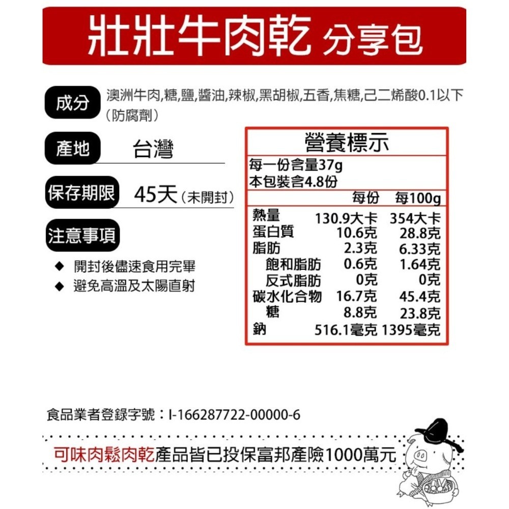 壯壯牛肉乾 分享包/澳洲牛肉/肉乾推薦/零食/美食/伴手禮/團購【可味肉乾】-細節圖9