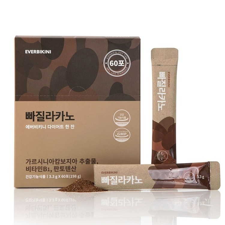 韓國 EVERBIKINI  藤黃果 黑咖啡 榛果黑咖啡 3.3g x60入-規格圖1