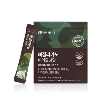 韓國 EVERBIKINI  藤黃果 黑咖啡 榛果黑咖啡 3.3g x60入-規格圖1