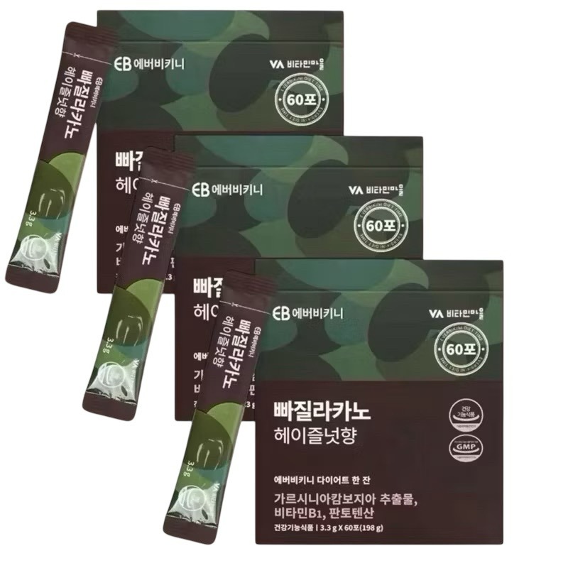 韓國 EVERBIKINI  藤黃果 黑咖啡 榛果黑咖啡 3.3g x60入-規格圖1