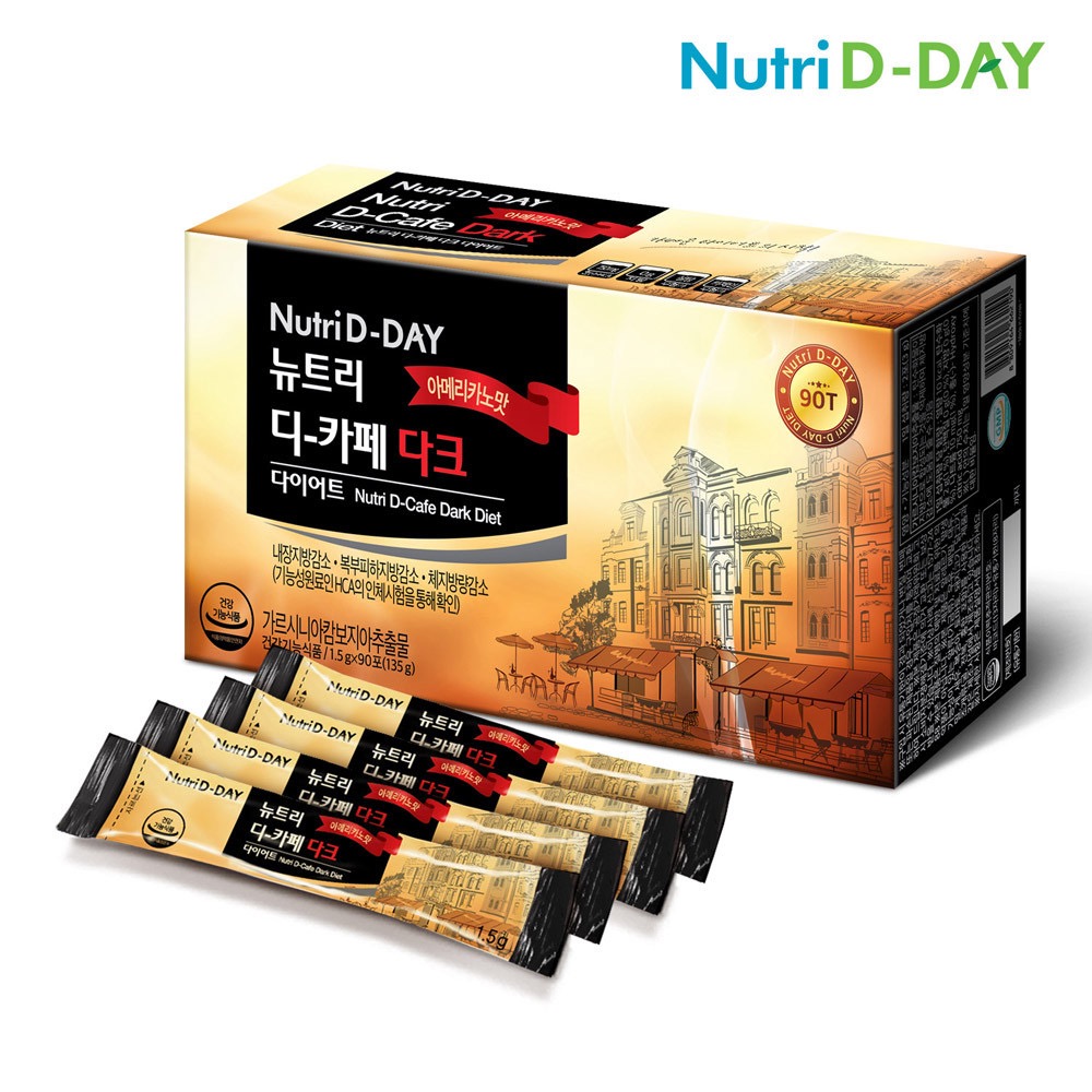 韓國 Nutri D-DAY 藤黃果美式咖啡 藤黃果濃縮咖啡 90入/盒-規格圖1