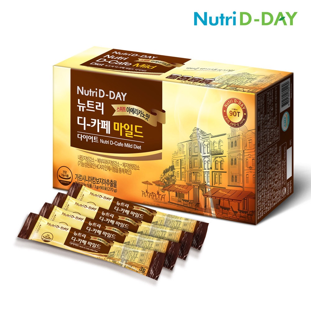 韓國 Nutri D-DAY 藤黃果美式咖啡 藤黃果濃縮咖啡 90入/盒-規格圖1