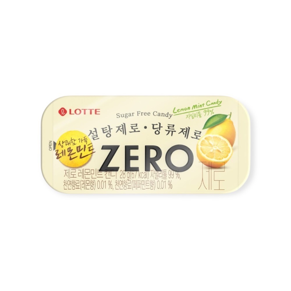 韓國 LOTTE樂天ZERO 無糖薄荷糖28g 韓國零食-規格圖1
