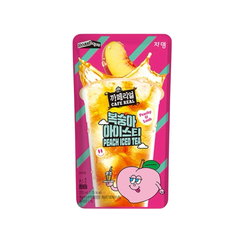 韓國 JARDIN Signature 美式黑咖啡 皇家榛果咖啡 230ml 袋裝 桃子優格 莓果優格 水蜜桃冰茶-規格圖1